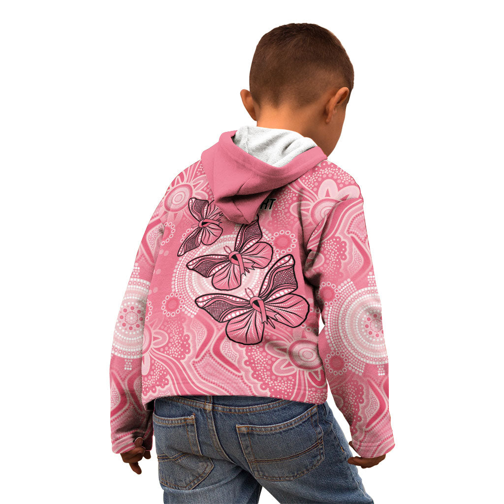 Personalized Pink Butterfly Spirit Kid Hoodie Australia’s Breast Cancer Support