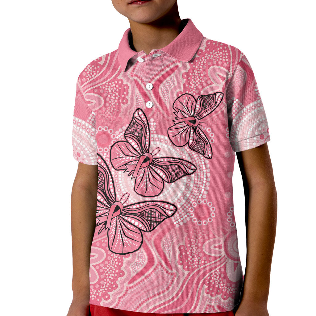Personalized Pink Butterfly Spirit Kid Polo Shirt Australia’s Breast Cancer Support