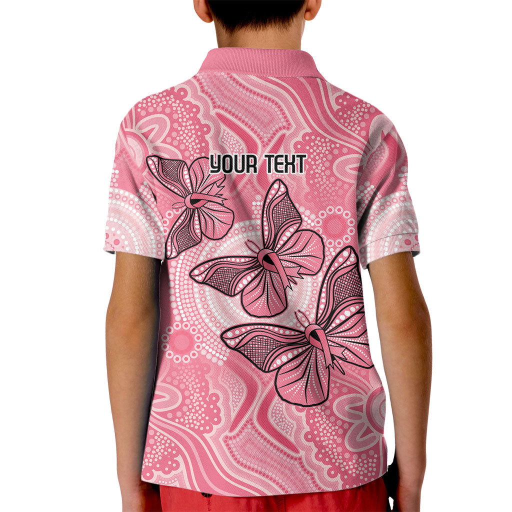 Personalized Pink Butterfly Spirit Kid Polo Shirt Australia’s Breast Cancer Support