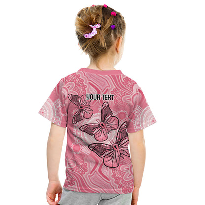 Personalized Pink Butterfly Spirit Kid T Shirt Australia’s Breast Cancer Support