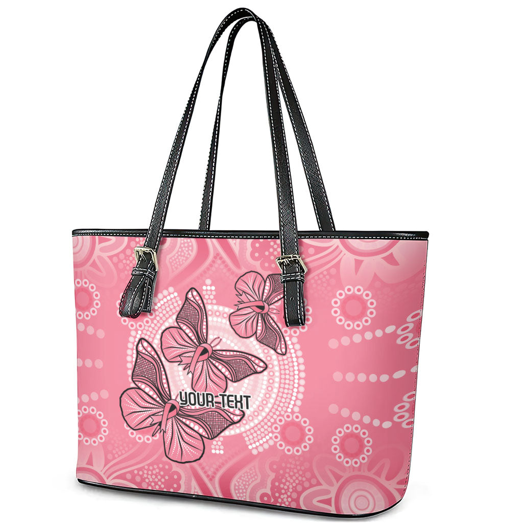 Personalized Pink Butterfly Spirit Leather Tote Bag Australia’s Breast Cancer Support