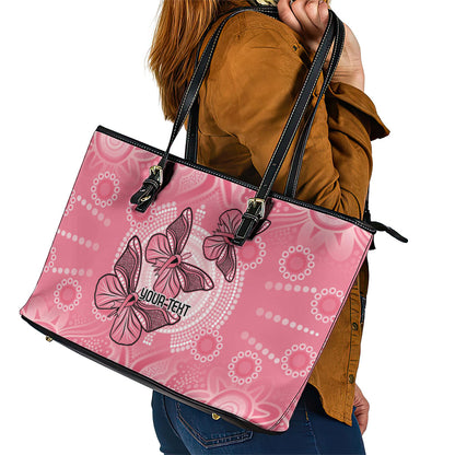 Personalized Pink Butterfly Spirit Leather Tote Bag Australia’s Breast Cancer Support