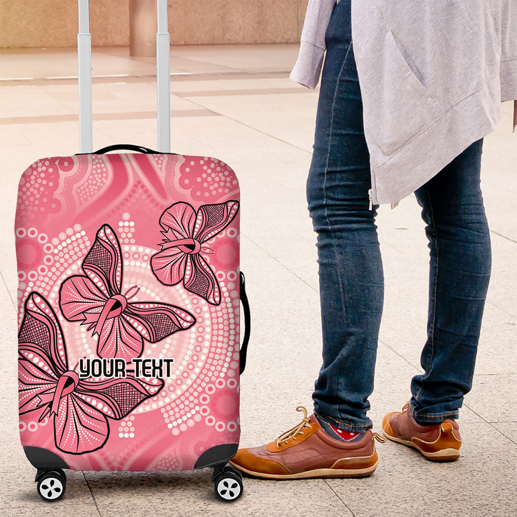 Personalized Pink Butterfly Spirit Luggage Cover Australia’s Breast Cancer Support