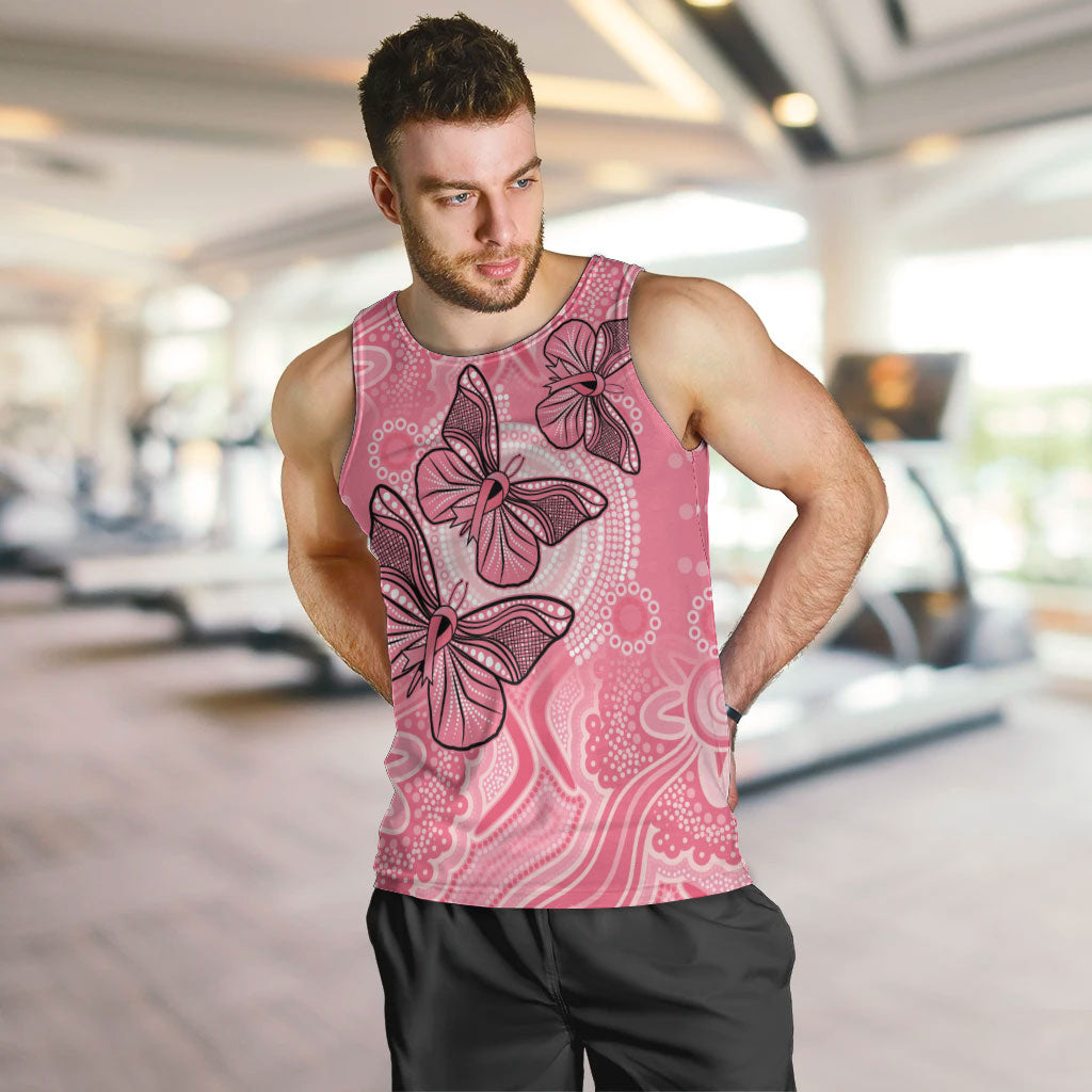 Personalized Pink Butterfly Spirit Men Tank Top Australia’s Breast Cancer Support