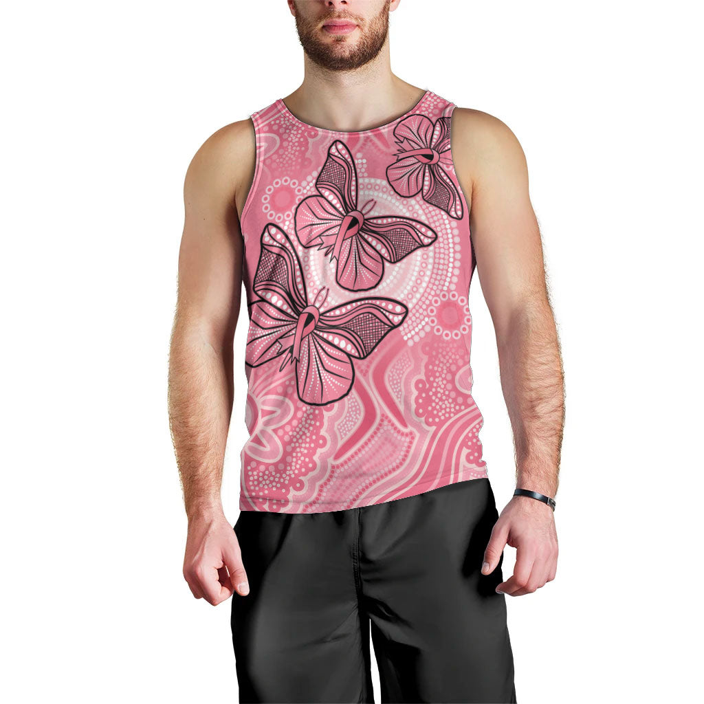 Personalized Pink Butterfly Spirit Men Tank Top Australia’s Breast Cancer Support