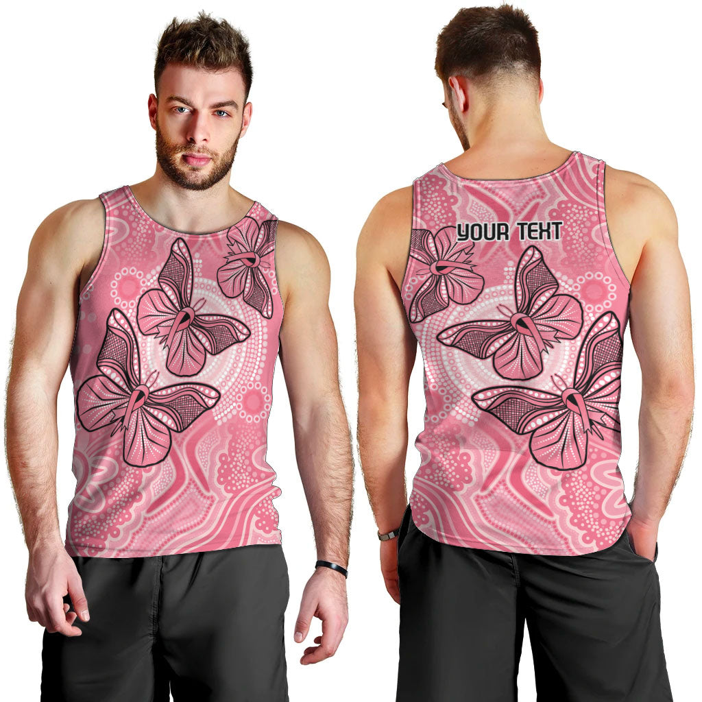 Personalized Pink Butterfly Spirit Men Tank Top Australia’s Breast Cancer Support