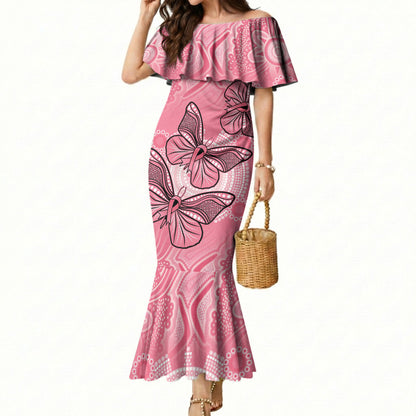 Personalized Pink Butterfly Spirit Mermaid Dress Australia’s Breast Cancer Support