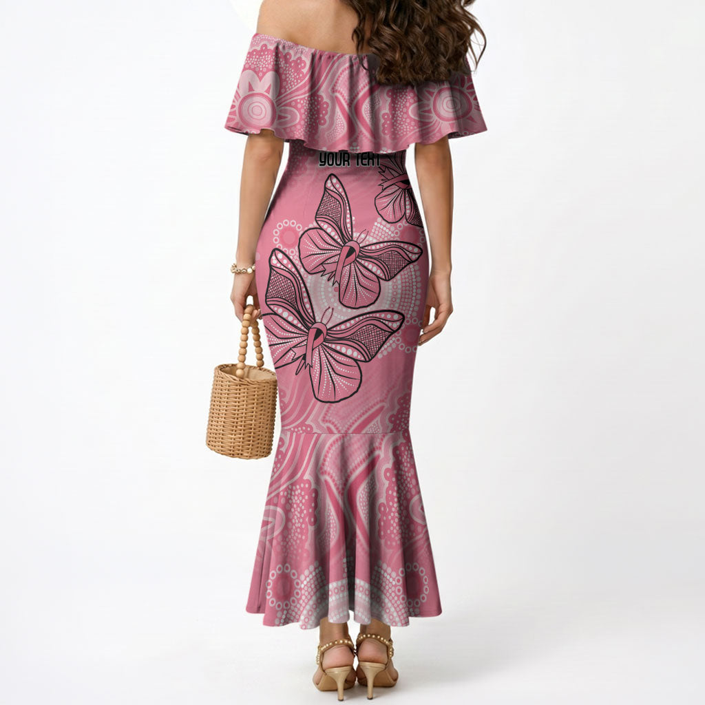 Personalized Pink Butterfly Spirit Mermaid Dress Australia’s Breast Cancer Support