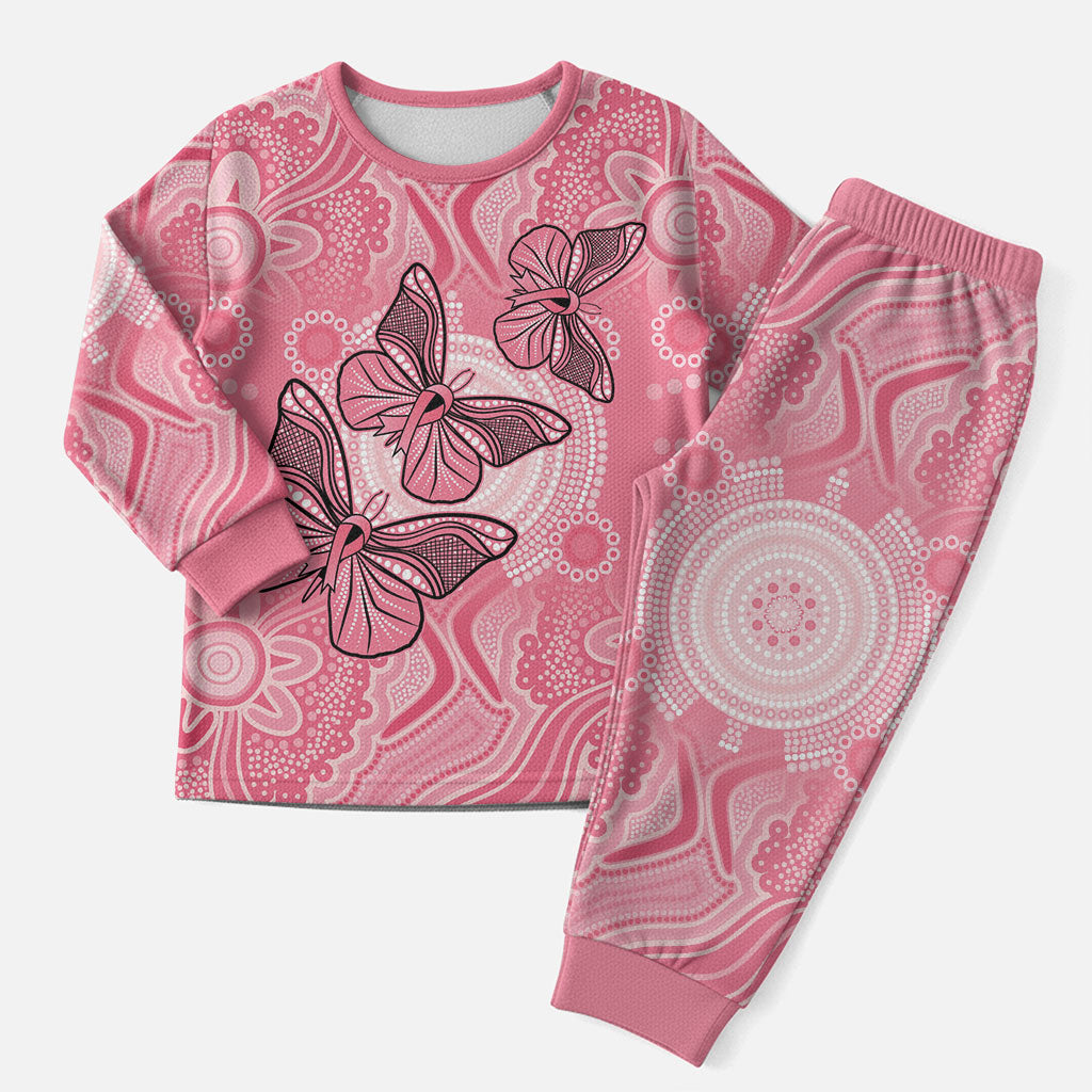 Personalized Pink Butterfly Spirit Christmas Pajama Set Australia’s Breast Cancer Support