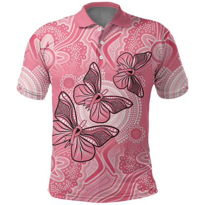 Personalized Pink Butterfly Spirit Polo Shirt Australia’s Breast Cancer Support