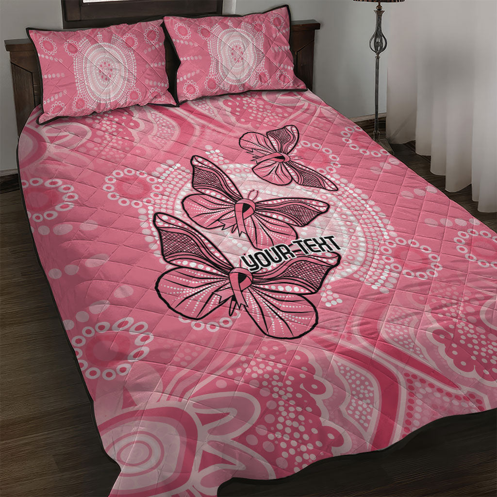 Personalized Pink Butterfly Spirit Quilt Bed Set Australia’s Breast Cancer Support