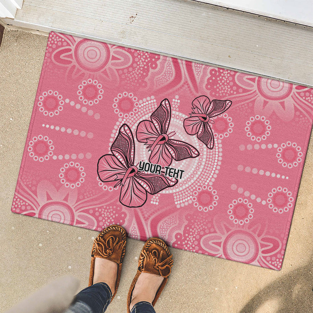 Personalized Pink Butterfly Spirit Rubber Doormat Australia’s Breast Cancer Support