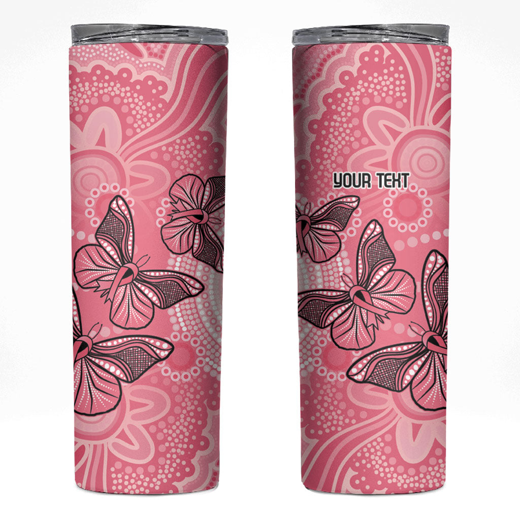 Personalized Pink Butterfly Spirit Skinny Tumbler Australia’s Breast Cancer Support