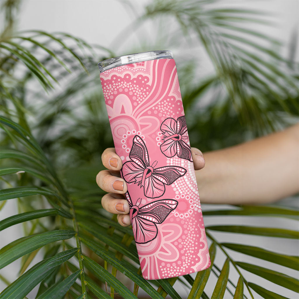 Personalized Pink Butterfly Spirit Skinny Tumbler Australia’s Breast Cancer Support