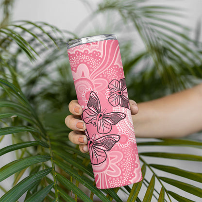 Personalized Pink Butterfly Spirit Skinny Tumbler Australia’s Breast Cancer Support