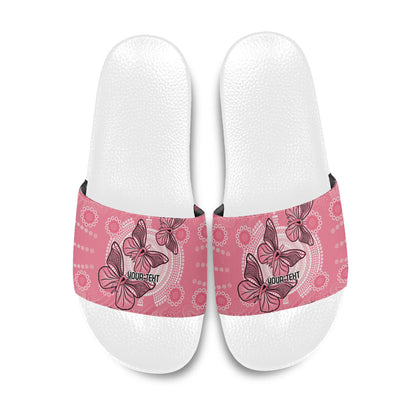 Personalized Pink Butterfly Spirit Slide Sandals Australia’s Breast Cancer Support