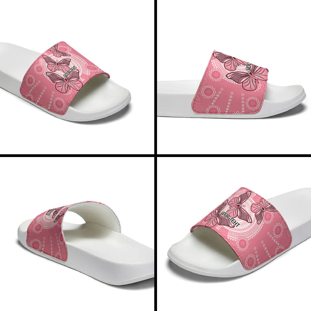 Personalized Pink Butterfly Spirit Slide Sandals Australia’s Breast Cancer Support