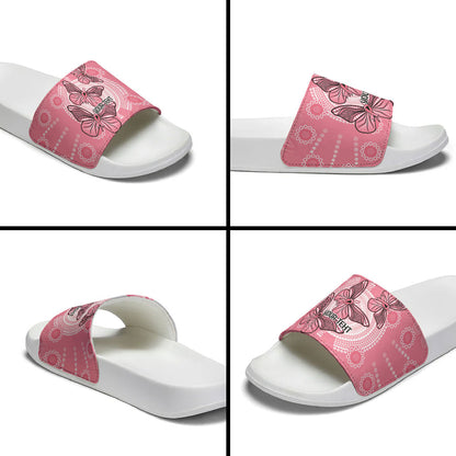 Personalized Pink Butterfly Spirit Slide Sandals Australia’s Breast Cancer Support