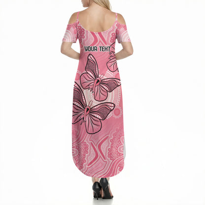 Personalized Pink Butterfly Spirit Summer Maxi Dress Australia’s Breast Cancer Support