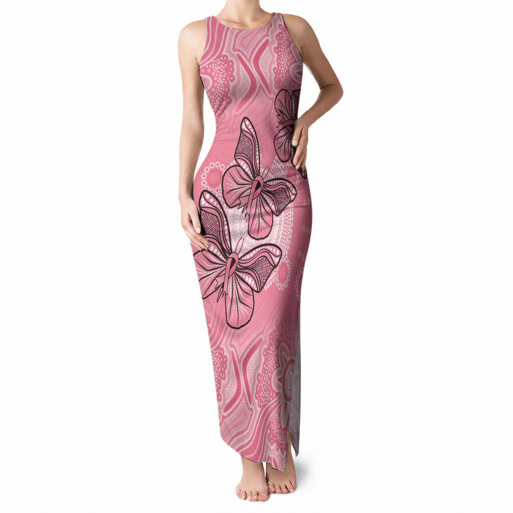 Personalized Pink Butterfly Spirit Tank Maxi Dress Australia’s Breast Cancer Support