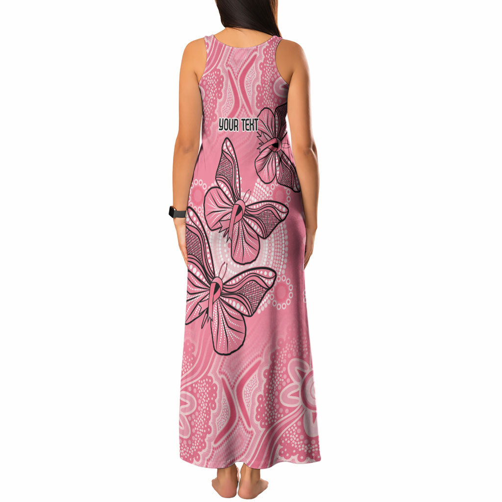 Personalized Pink Butterfly Spirit Tank Maxi Dress Australia’s Breast Cancer Support