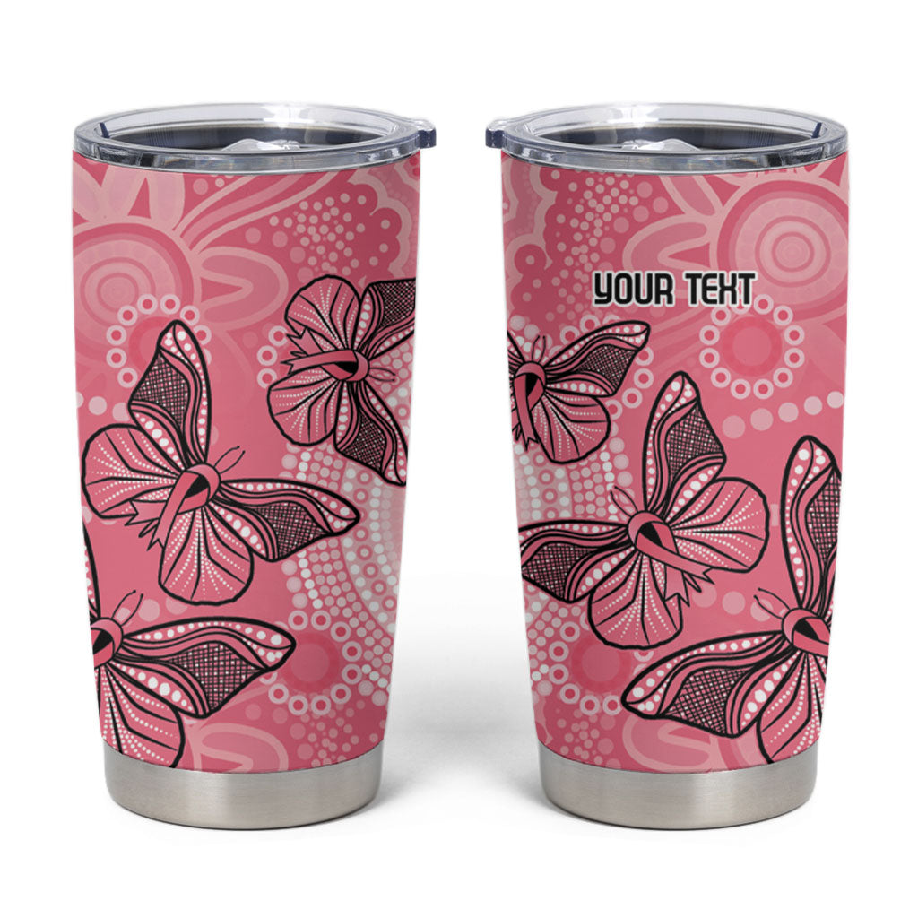 Personalized Pink Butterfly Spirit Tumbler Cup Australia’s Breast Cancer Support
