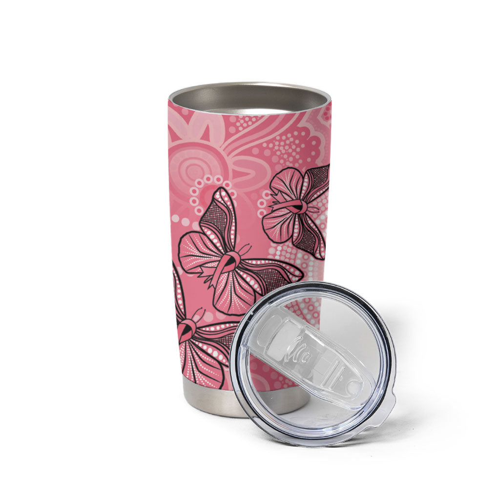 Personalized Pink Butterfly Spirit Tumbler Cup Australia’s Breast Cancer Support