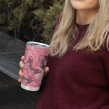 Personalized Pink Butterfly Spirit Tumbler Cup Australia’s Breast Cancer Support