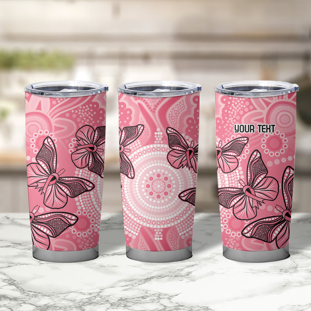 Personalized Pink Butterfly Spirit Tumbler Cup Australia’s Breast Cancer Support