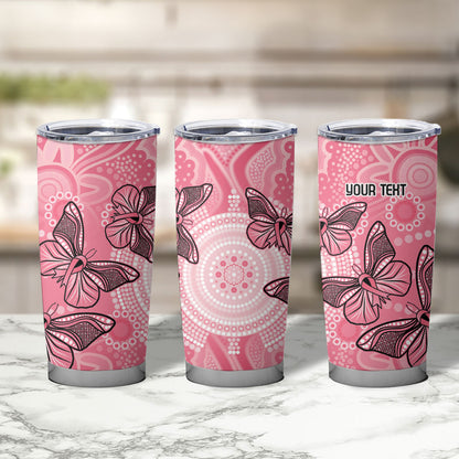 Personalized Pink Butterfly Spirit Tumbler Cup Australia’s Breast Cancer Support