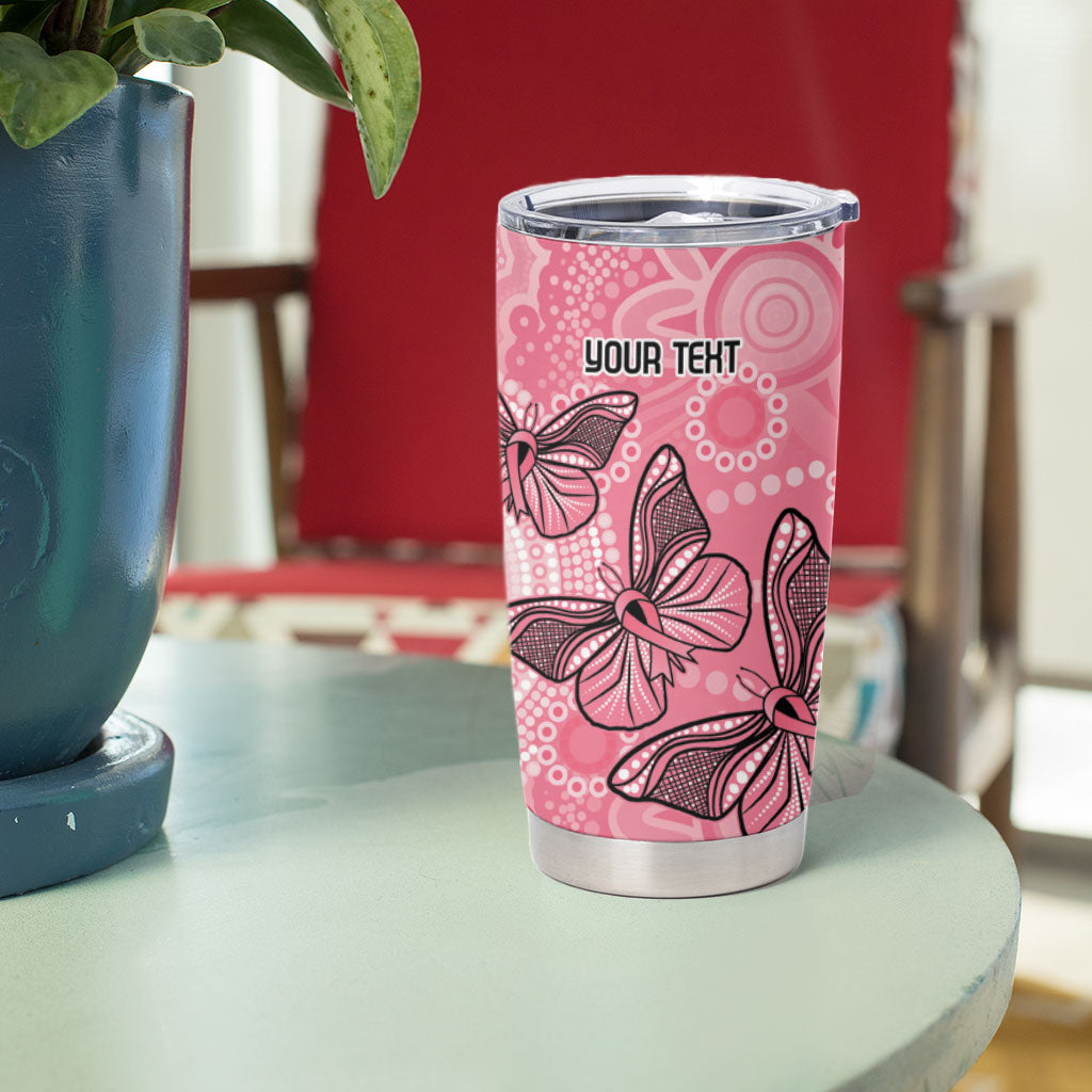 Personalized Pink Butterfly Spirit Tumbler Cup Australia’s Breast Cancer Support