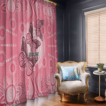 Personalized Pink Butterfly Spirit Window Curtain Australia’s Breast Cancer Support
