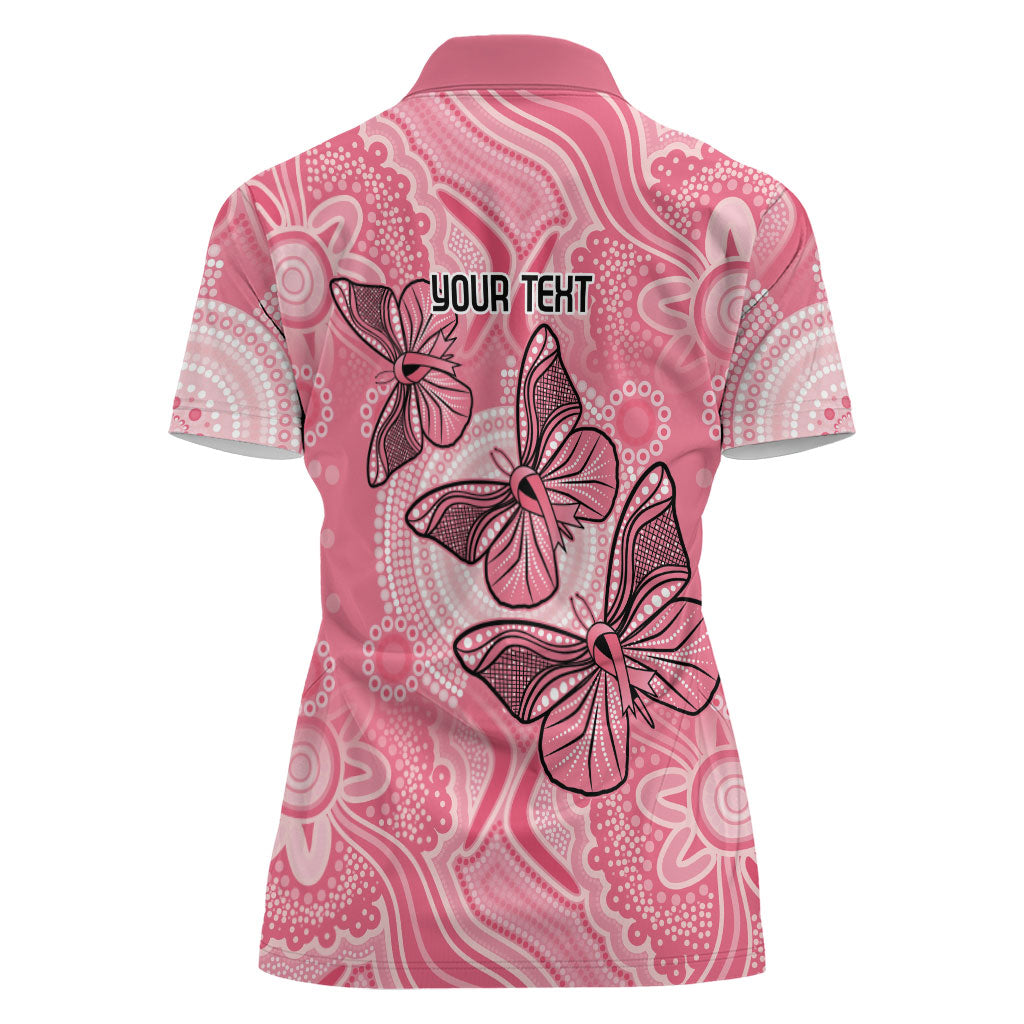 Personalized Pink Butterfly Spirit Women Polo Shirt Australia’s Breast Cancer Support