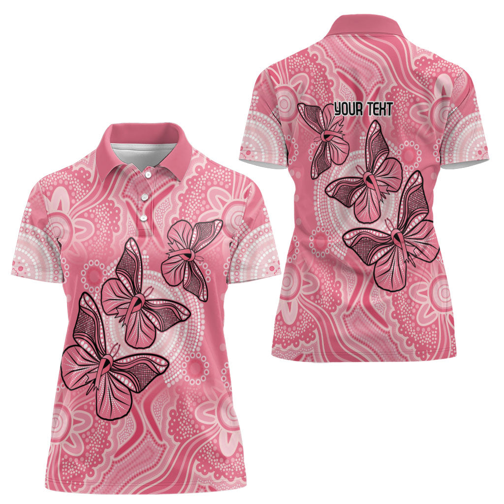 Personalized Pink Butterfly Spirit Women Polo Shirt Australia’s Breast Cancer Support