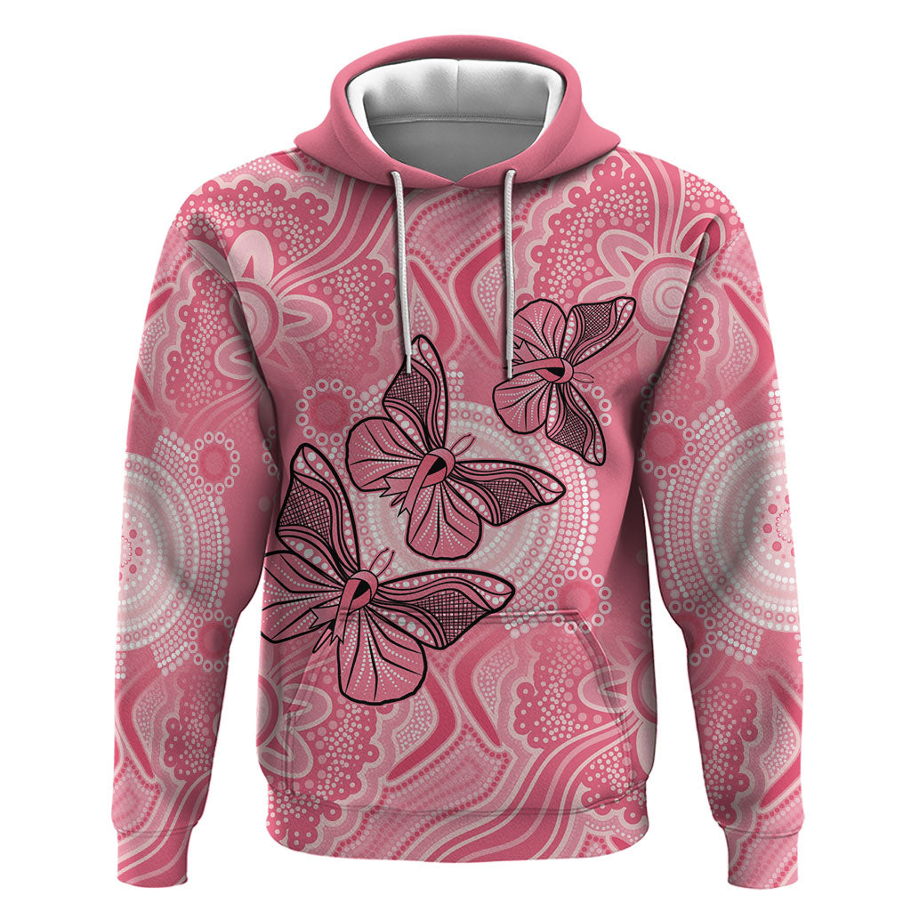 Personalized Pink Butterfly Spirit Zip Hoodie Australia’s Breast Cancer Support