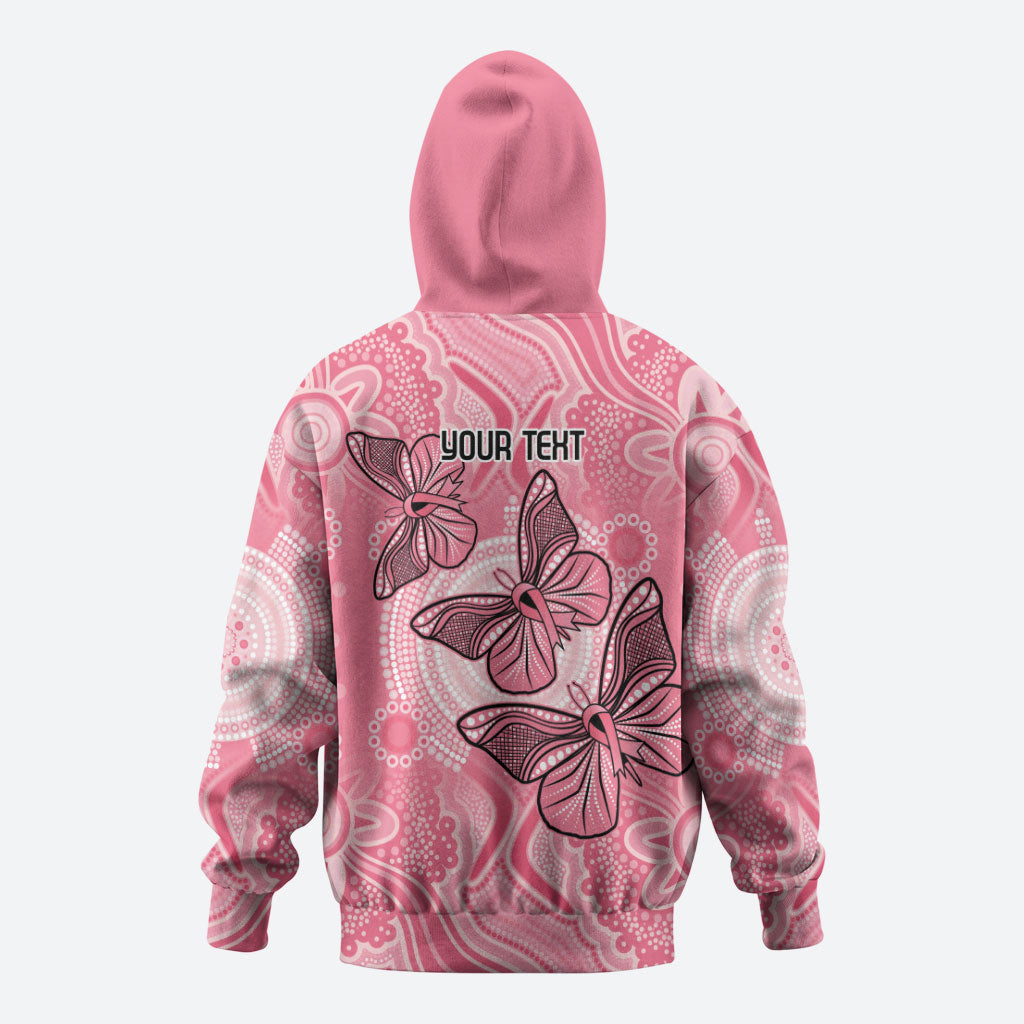 Personalized Pink Butterfly Spirit Zip Hoodie Australia’s Breast Cancer Support