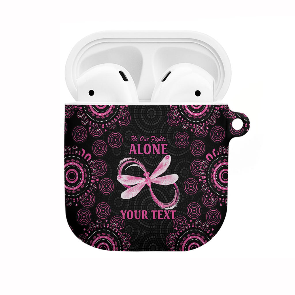 Personalized Pink Dragonfly Aboriginal of Hope AirPods Case Australia’s Breast Cancer Support