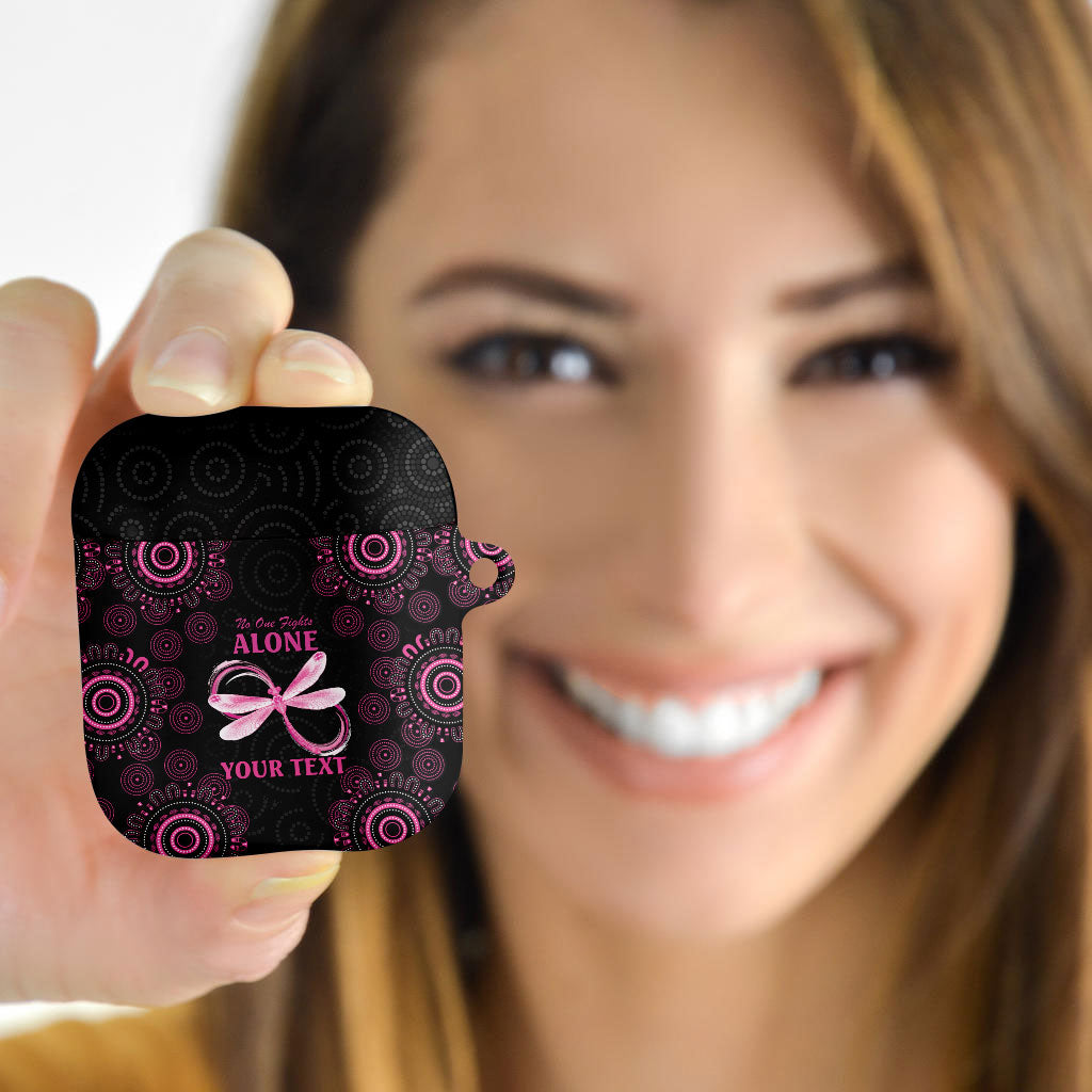 Personalized Pink Dragonfly Aboriginal of Hope AirPods Case Australia’s Breast Cancer Support