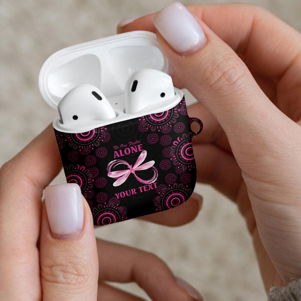 Personalized Pink Dragonfly Aboriginal of Hope AirPods Case Australia’s Breast Cancer Support