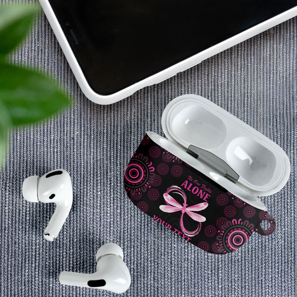 Personalized Pink Dragonfly Aboriginal of Hope AirPods Case Australia’s Breast Cancer Support