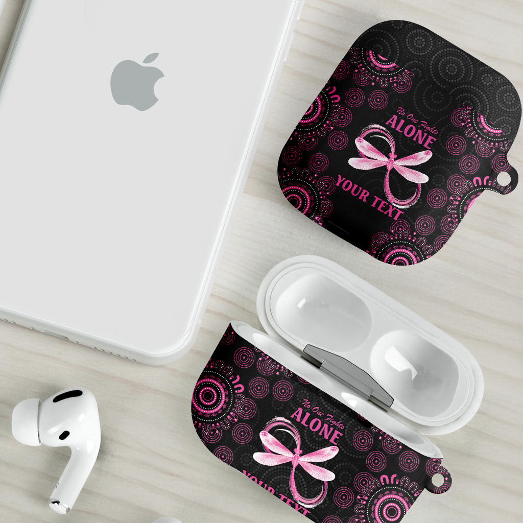 Personalized Pink Dragonfly Aboriginal of Hope AirPods Case Australia’s Breast Cancer Support