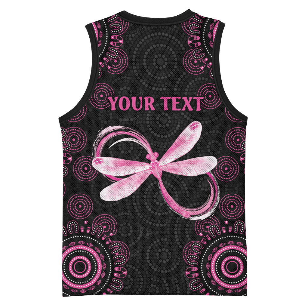 Personalized Pink Dragonfly Aboriginal of Hope Basketball Jersey Australia’s Breast Cancer Support