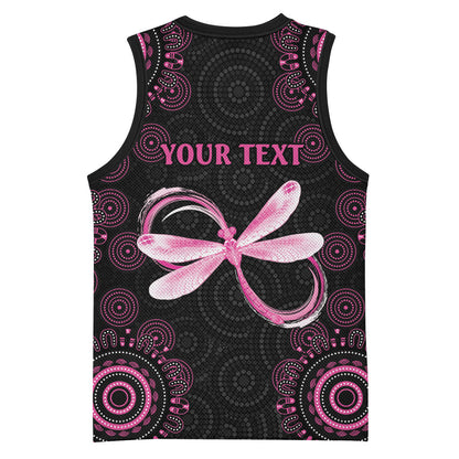 Personalized Pink Dragonfly Aboriginal of Hope Basketball Jersey Australia’s Breast Cancer Support