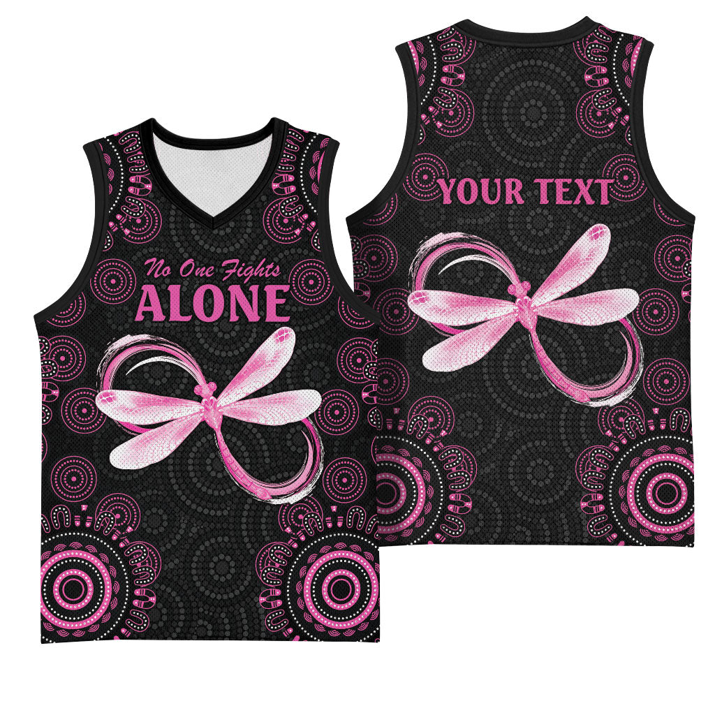Personalized Pink Dragonfly Aboriginal of Hope Basketball Jersey Australia’s Breast Cancer Support