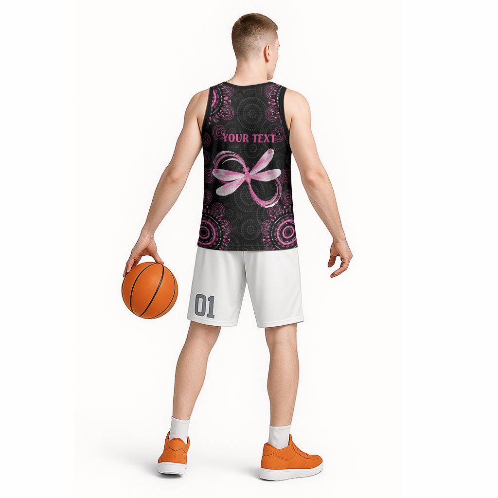 Personalized Pink Dragonfly Aboriginal of Hope Basketball Jersey Australia’s Breast Cancer Support