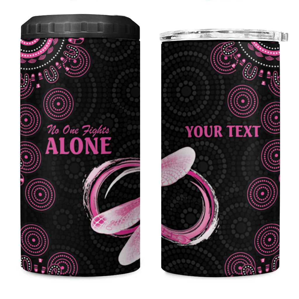 Personalized Pink Dragonfly Aboriginal of Hope 4 in 1 Can Cooler Tumbler Australia’s Breast Cancer Support