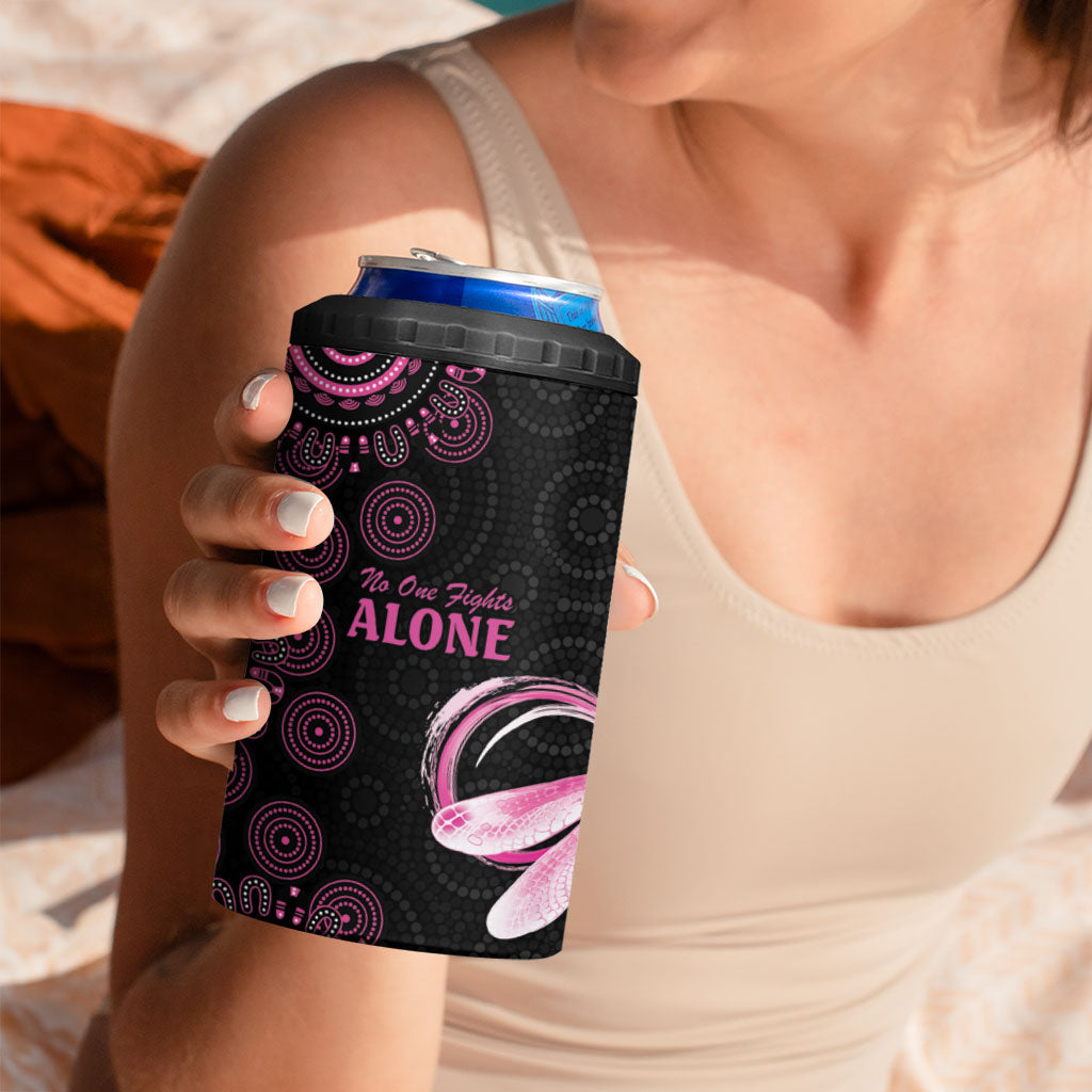 Personalized Pink Dragonfly Aboriginal of Hope 4 in 1 Can Cooler Tumbler Australia’s Breast Cancer Support