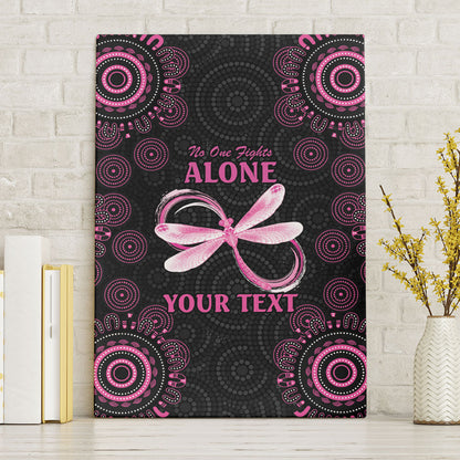 Personalized Pink Dragonfly Aboriginal of Hope Canvas Wall Art Australia’s Breast Cancer Support