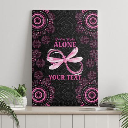 Personalized Pink Dragonfly Aboriginal of Hope Canvas Wall Art Australia’s Breast Cancer Support