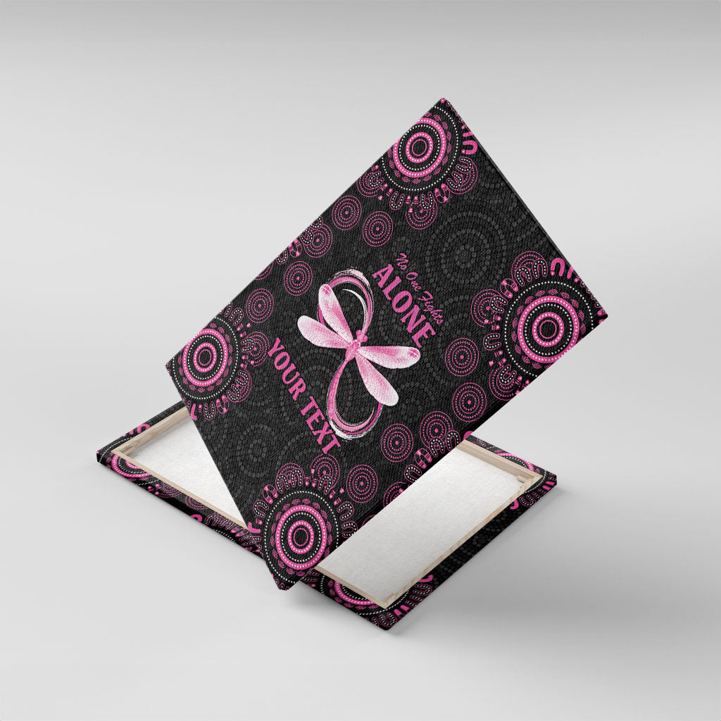 Personalized Pink Dragonfly Aboriginal of Hope Canvas Wall Art Australia’s Breast Cancer Support